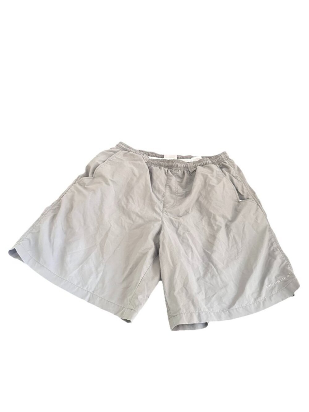 Men’s Gray Columbia Swim Trunks Size Medium Inseam 8”